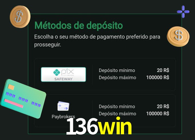 O cassino 136win oferece uma grande variedade de métodos de pagamento